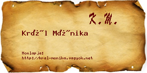 Král Mónika névjegykártya